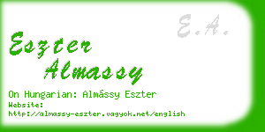 eszter almassy business card