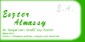 eszter almassy business card